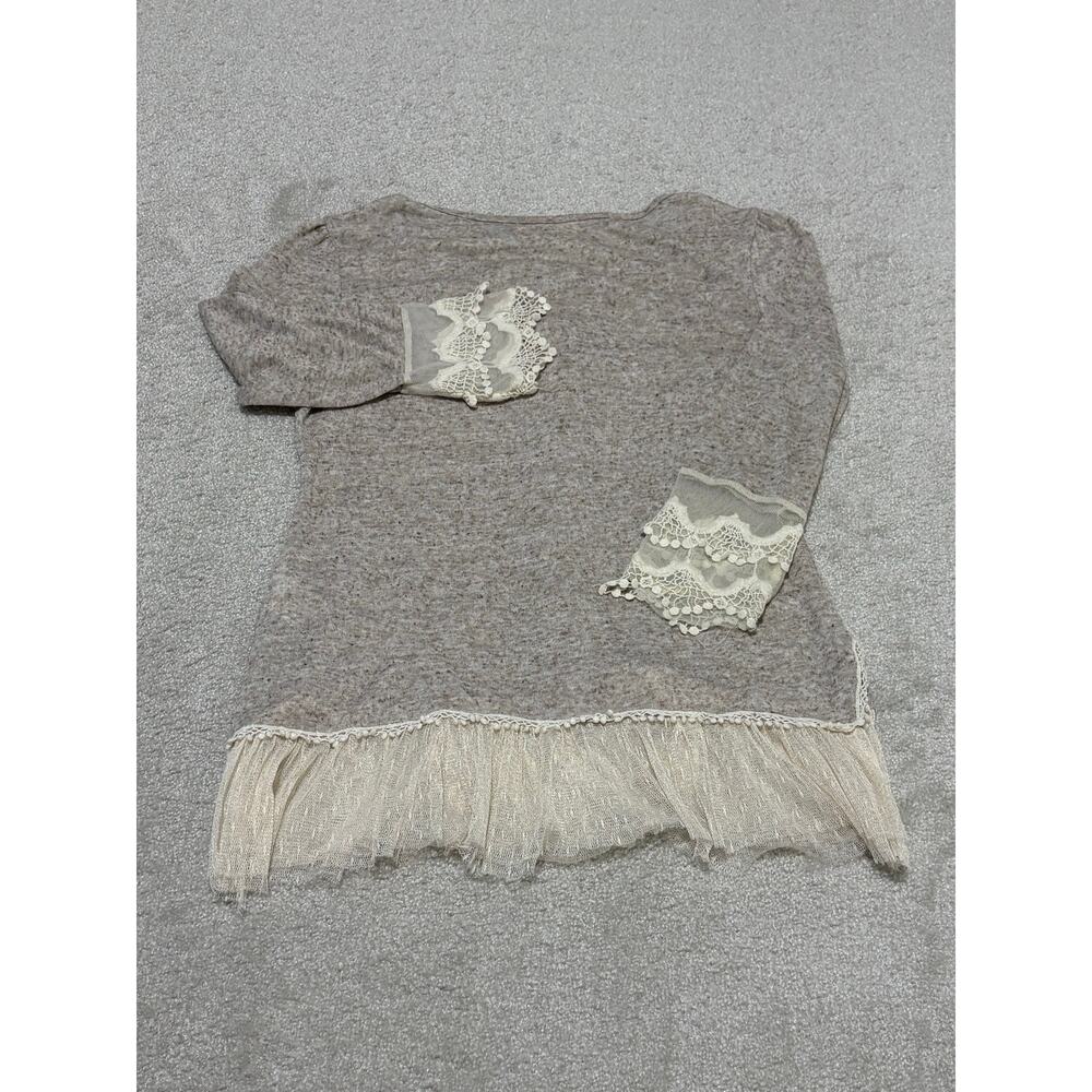 Altar'd State Women's Small Boho Long Sleeve Lace Whimsy Fairy Top Cottage - Picture 4 of 4
